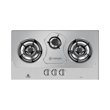 Nasgas DG-111 REG Built-in Hob 3 Burner Gas Stove with Stainless Steel Finish