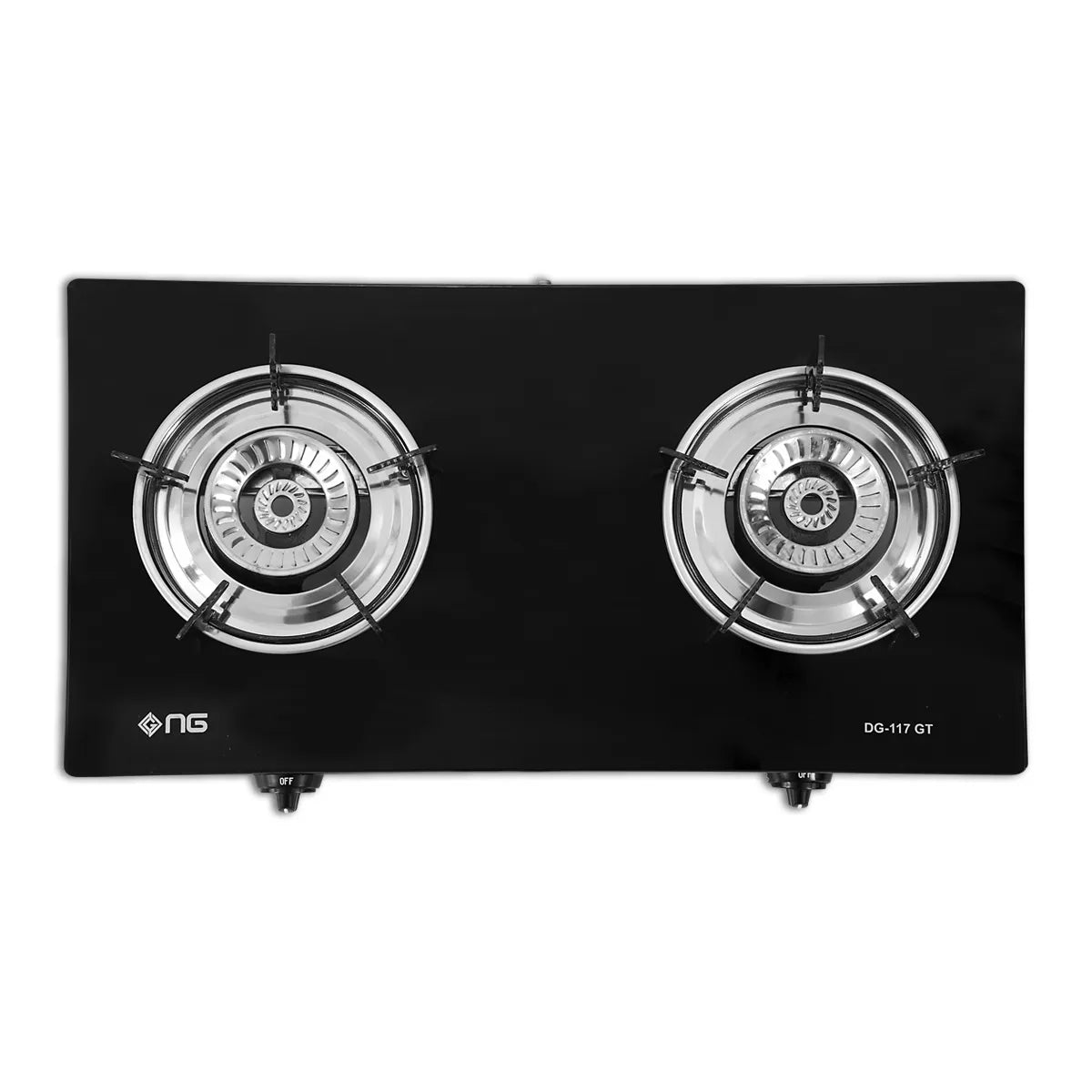 NasGas DG-117 GT 2 Burner Auto Ignition Temperd Glass Gas Stove