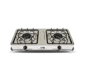 NasGas DG-112 s Double Nozzle Steel Gas Stove ( Rust-Proof Body )