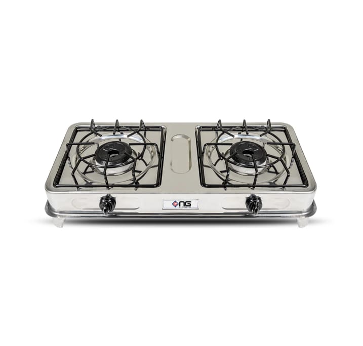 NasGas DG-112 s Double Nozzle Steel Gas Stove ( Rust-Proof Body )