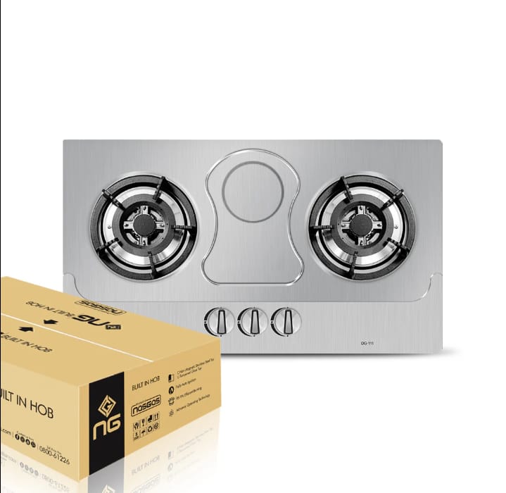 NasGas Built-In Hob DG-SN2-2 Burner Stainless Steel Gas Hob