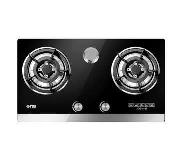 NasGas DG-GN2 Built-In Hob- 2 Burner Tempered Glass Stove With Auto lgnition